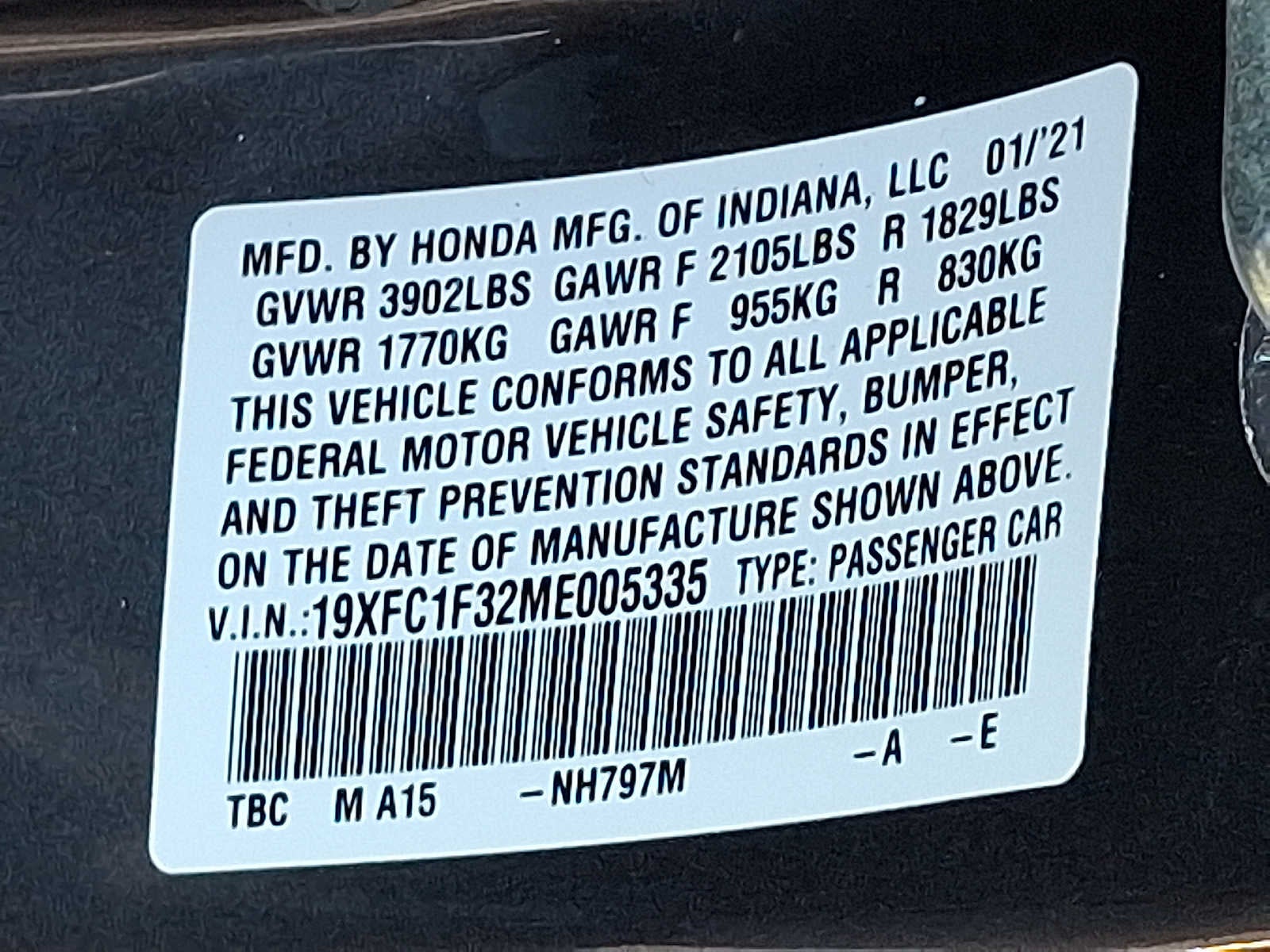 2021 Honda Civic Sedan EX