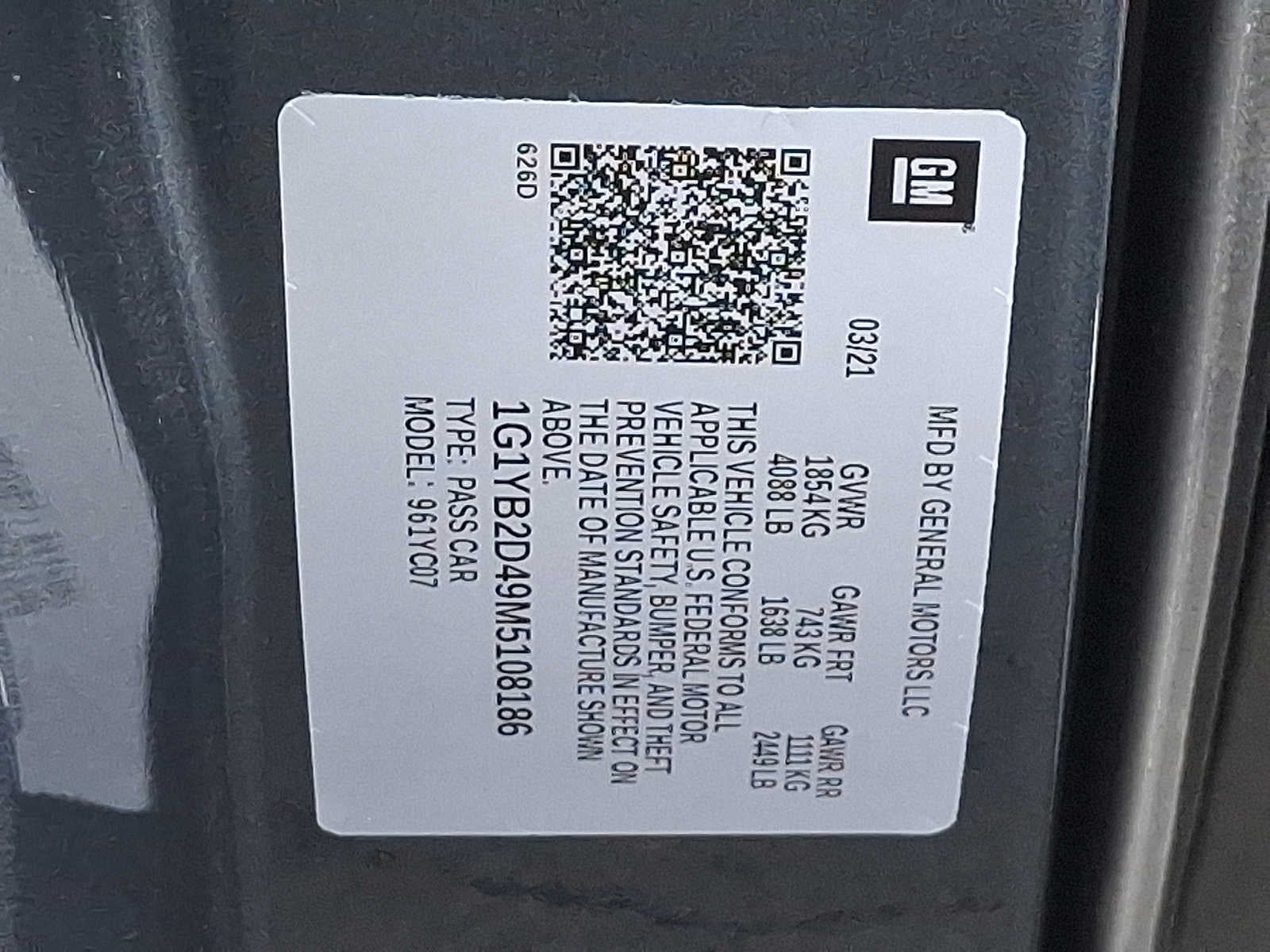 2021 Chevrolet Corvette Stingray 2LT