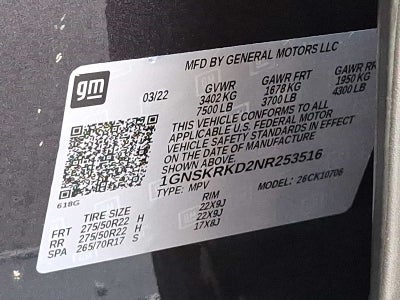 2022 Chevrolet Tahoe RST