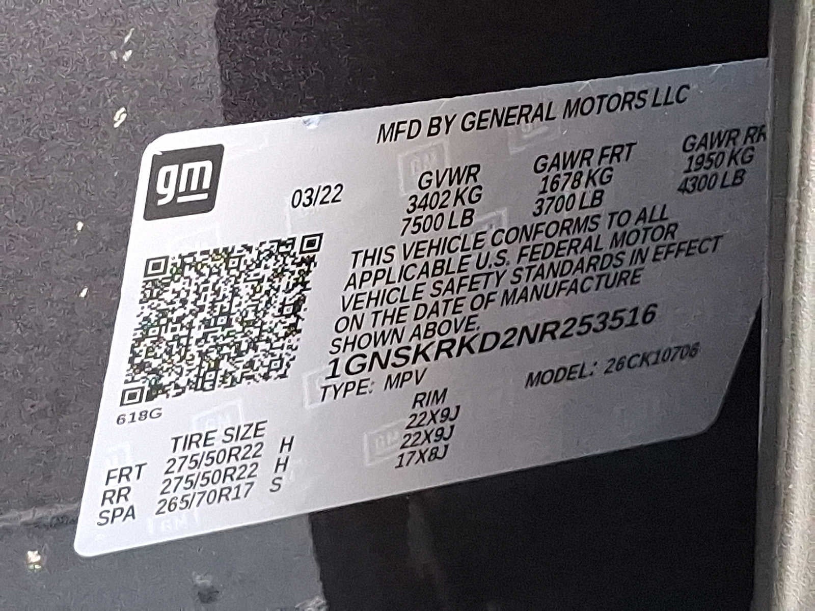 2022 Chevrolet Tahoe RST