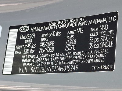 2022 Hyundai Santa Cruz SEL