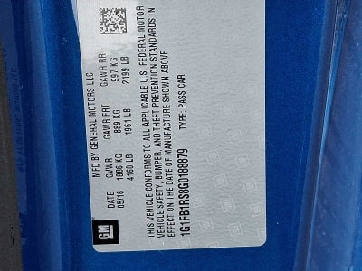 2016 Chevrolet Camaro 1LT