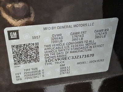 2018 Chevrolet Silverado 1500 LT