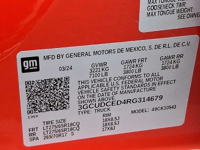 2024 Chevrolet Silverado 1500 Custom Trail Boss