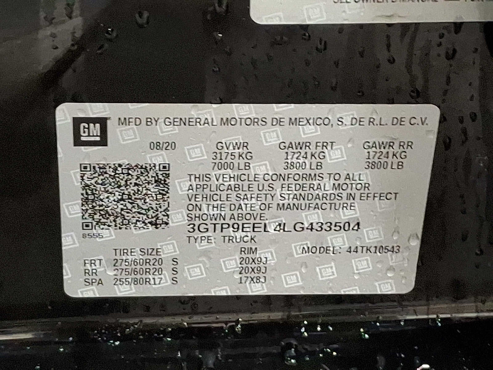 2020 GMC Sierra 1500 AT4