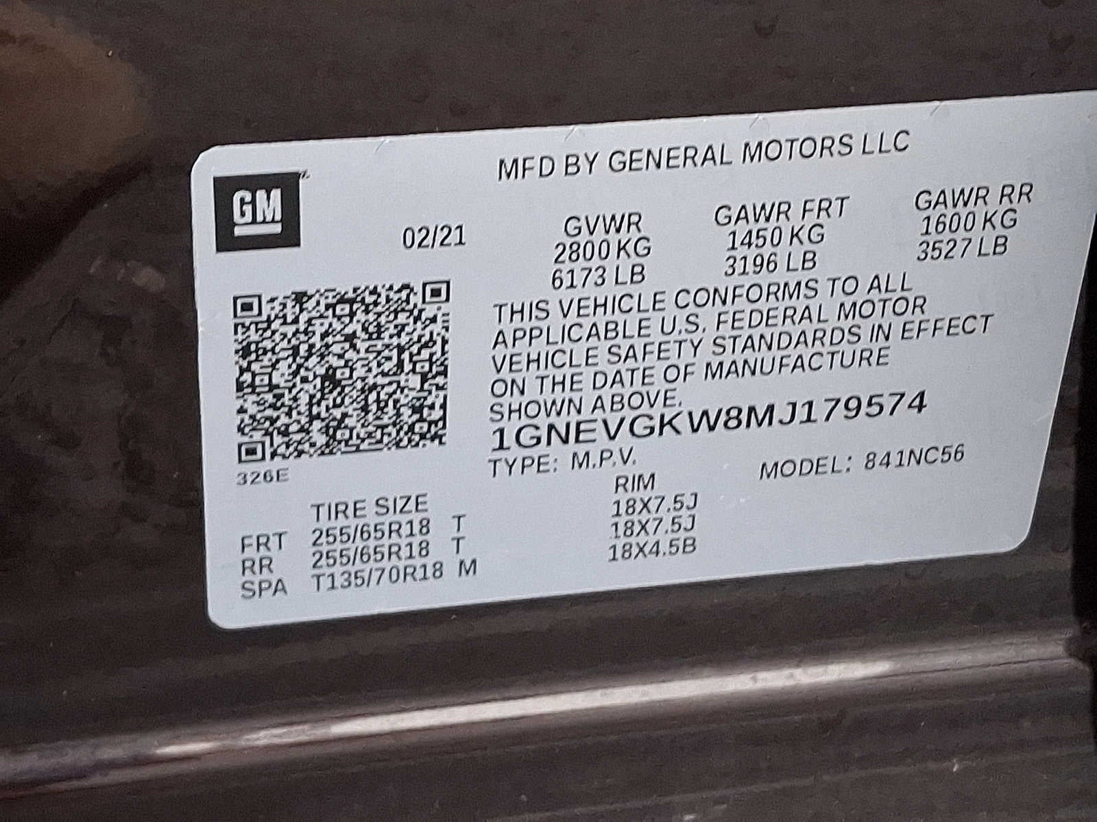 2021 Chevrolet Traverse LT Cloth