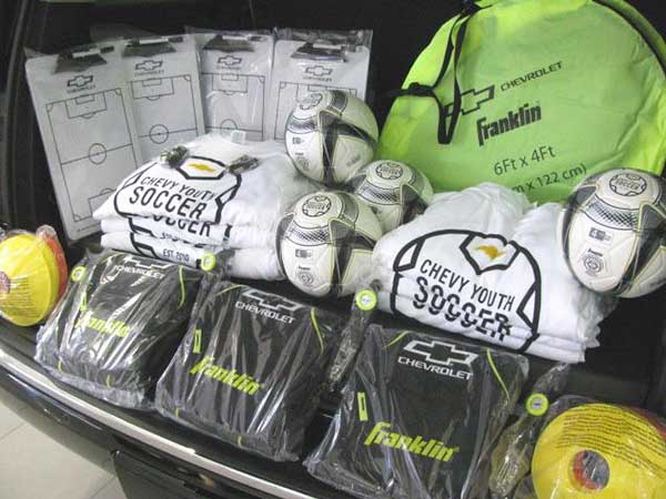 Riverview Chevrolet sponsored sports equipment