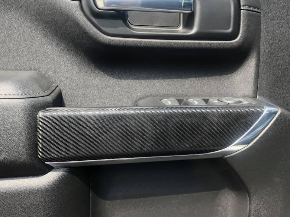 Custom door handle and trim inside a Z92 Intruder Silverado