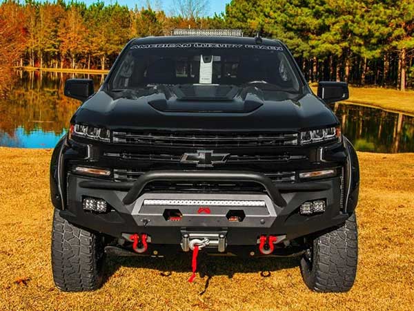 A black Z92 Black Horse Chevrolet truck