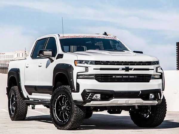 A white Z92 Intruder Edition Chevrolet truck