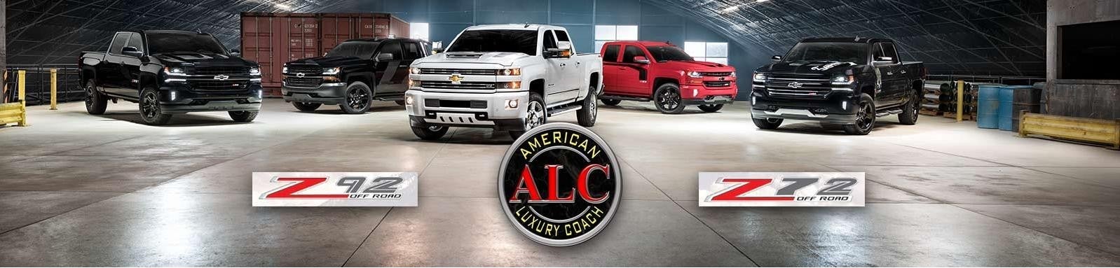 American Luxury Coach custom Silverado trucks at Riverview Chevrolet in McKeesport PA